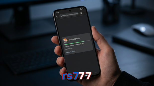 Main screen of Rs777 apk page for PK players